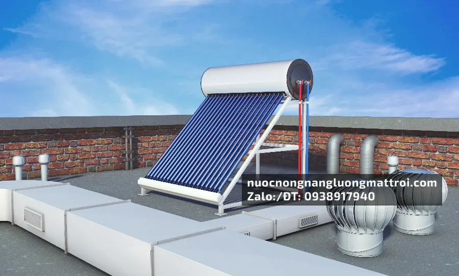 Sửa chữa bảo trì máy nước nóng năng lượng mặt trời tại KCN Sóng Thần